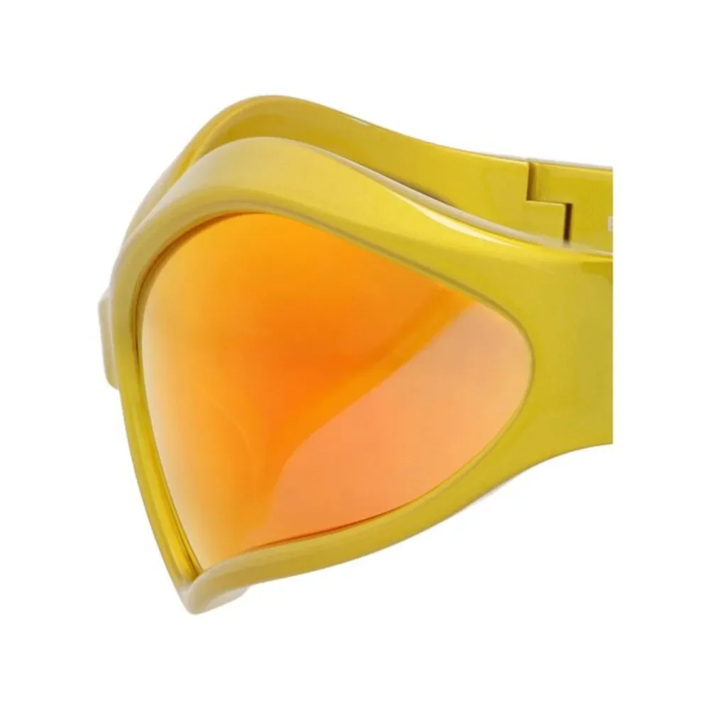 Balenciaga Shield-Frame Bio Injection Sunglasses Yellow Unisex-Adult - Picture 4 of 6